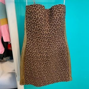 Sherri Hill cheetah bandage dress